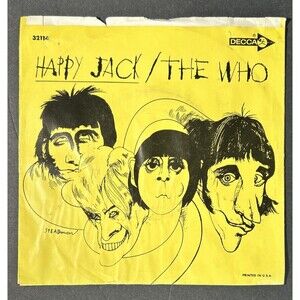 THE WHO Happy Jack / Whisky Man DECCA32114 7" 45rpm Vinyl Good PS 1967